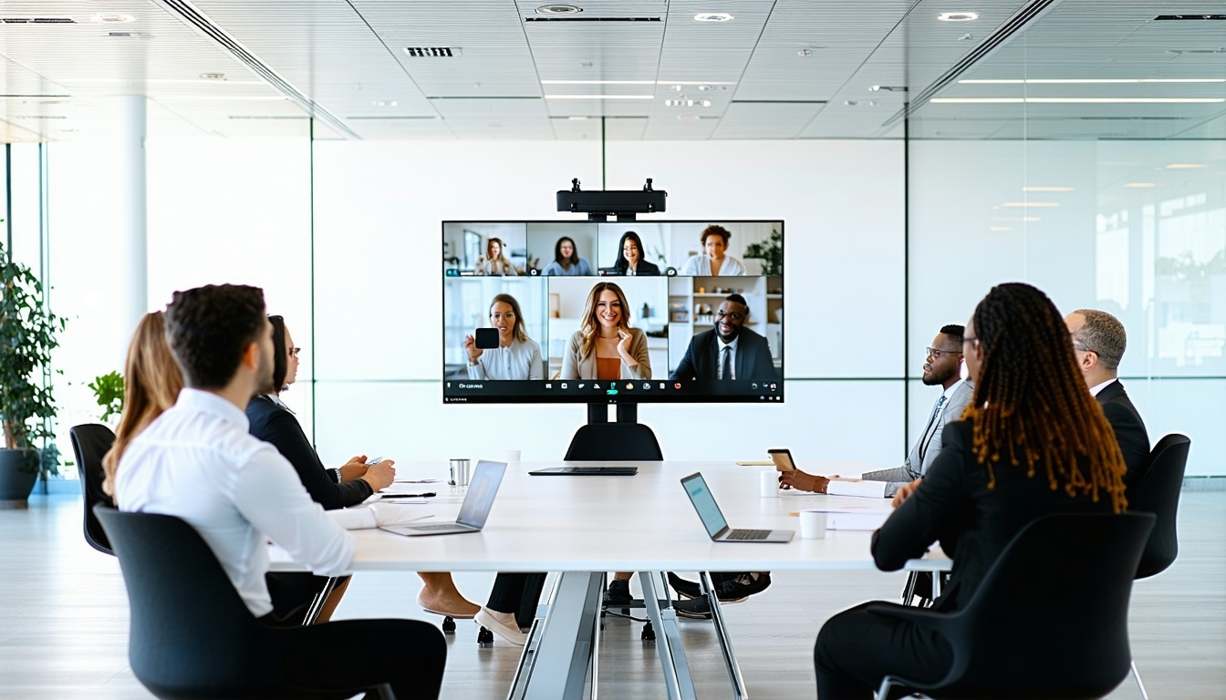 Corporate leaders engaging in a virtual masterclass